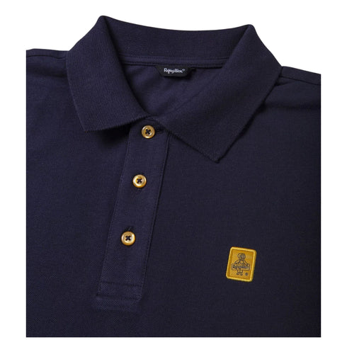 Polo Uomo con patch logo sul petto Blu Refrigiwear- Francavilla Moda